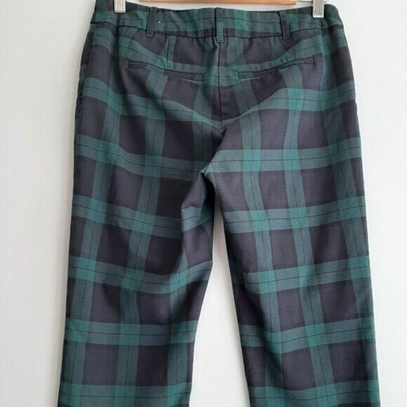 REITMANS Tartan Plaid Slim Leg Dress Pants Green & Black Sz 6 - Picture 6 of 9